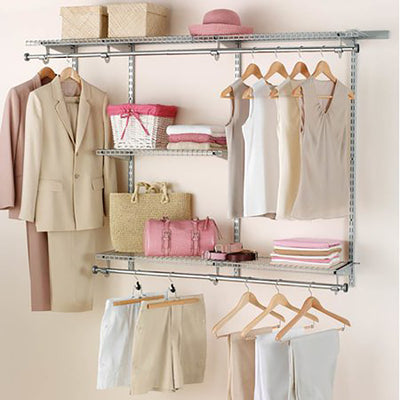 Rubbermaid Classic 3' to 6' Wide Closet Configuration Storage Kit, White (Used) - VMInnovations