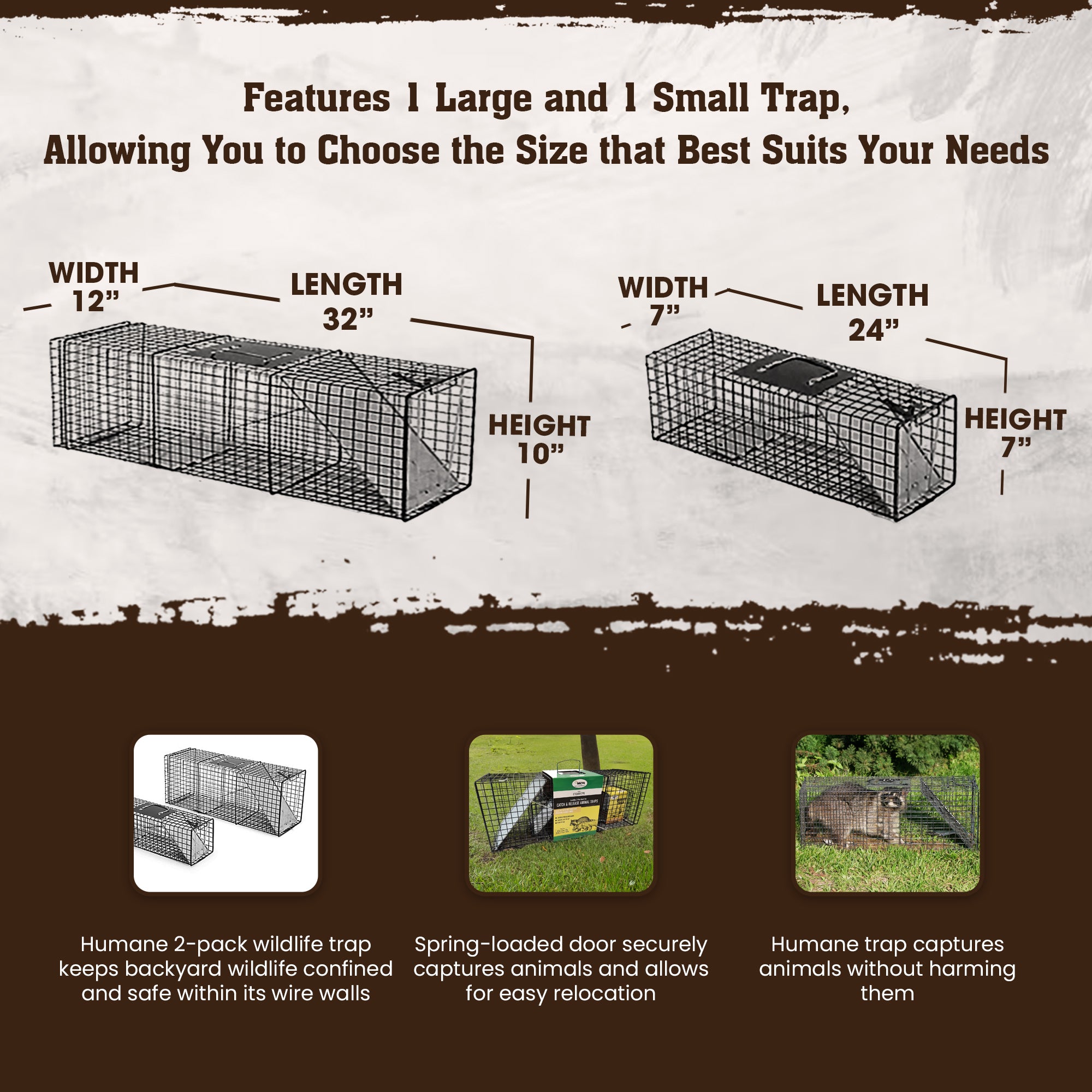 Rugged Ranch CatchMor Live Animal Multi Catch 2 Pack Trap, 1 Lg & 1 Sm (Used) - VMInnovations