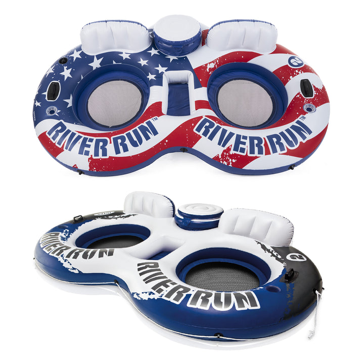 Intex American Flag 2 Person Float  & River Run II 2 Person Float