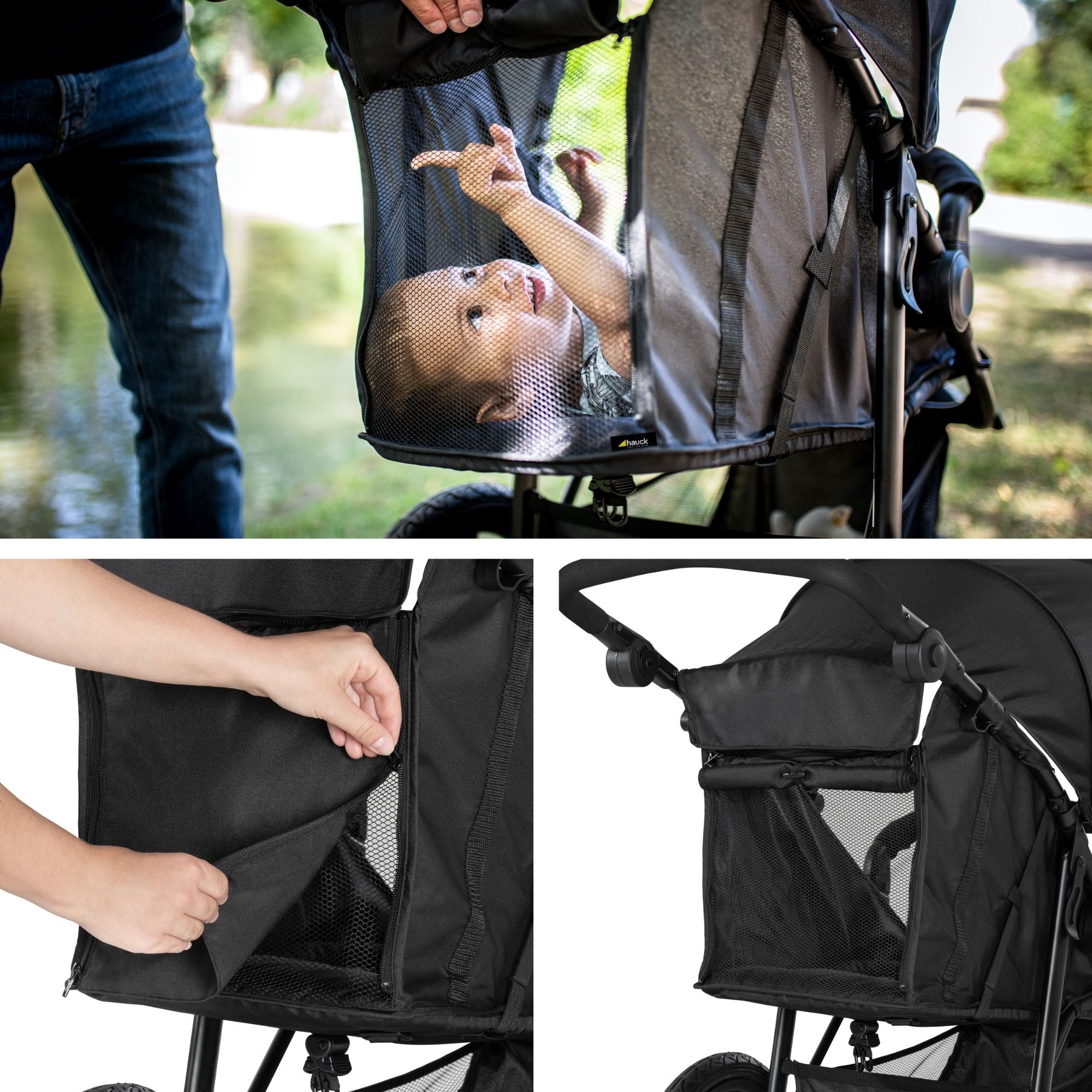 hauck 3-Wheel All Terrain Stroller with Raincover - From Birth up to 48.5lbs - VMInnovations