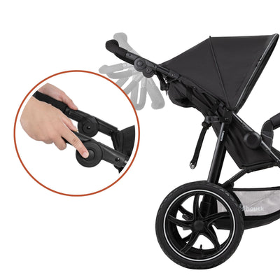 hauck 3-Wheel All Terrain Stroller with Raincover - From Birth up to 48.5lbs - VMInnovations