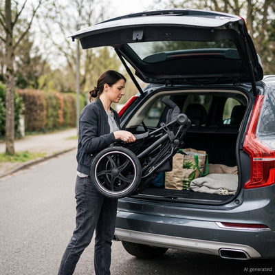 hauck 3-Wheel All Terrain Stroller with Raincover - From Birth up to 48.5lbs - VMInnovations