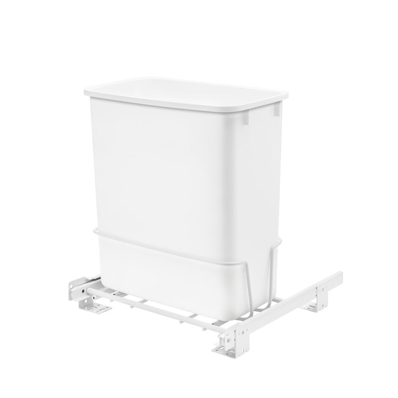 Rev-A-Shelf RV-814PB 20 Quart Pull-Out Waste Container Trash Can, White (Used)