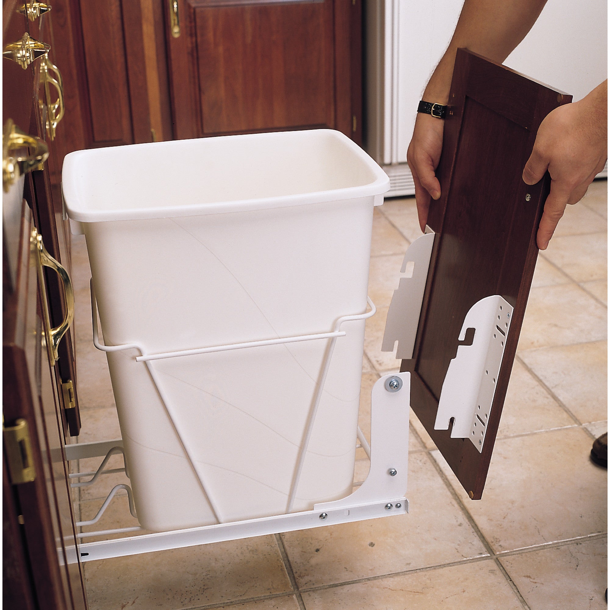 Rev-A-Shelf Door Mounting Kit for RV Series Waste Containers, White (Open Box)