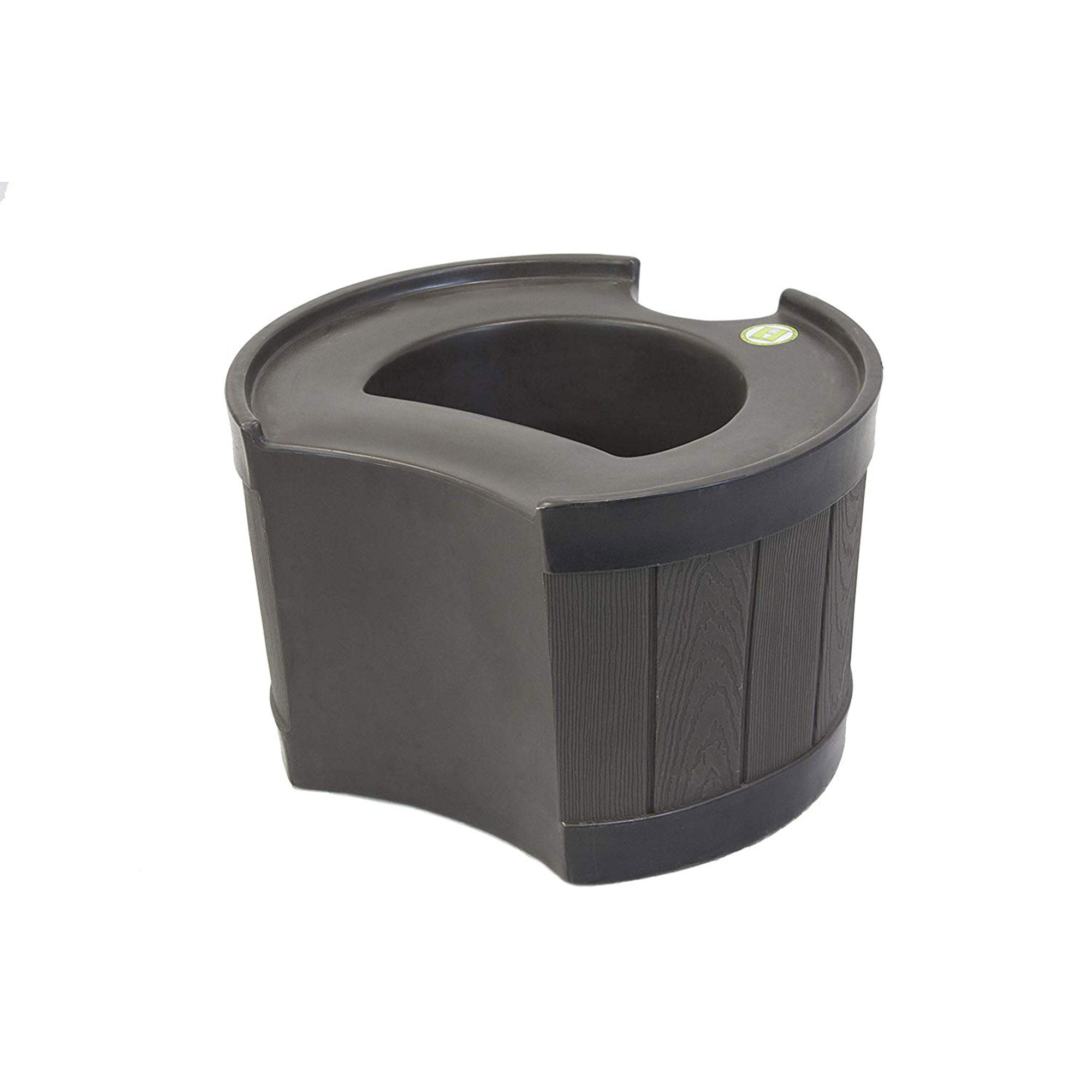 Good Ideas RW-2SD050-OAK 50 Gallon Rain Barrel with Stand Black Ribbed Design