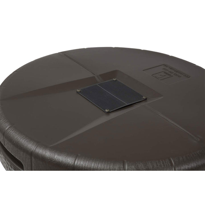 Good Ideas 50 Gallon Rain Barrel with Stand, Brown Ribbed Design (For Parts)