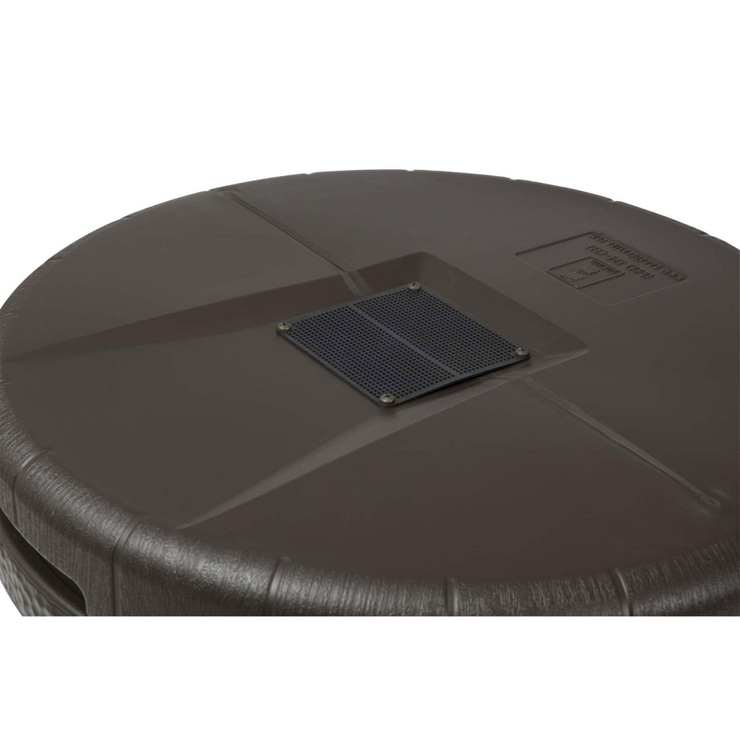 Good Ideas 50 Gallon Rain Barrel with Stand, Brown Ribbed Design (For Parts) - VMInnovations