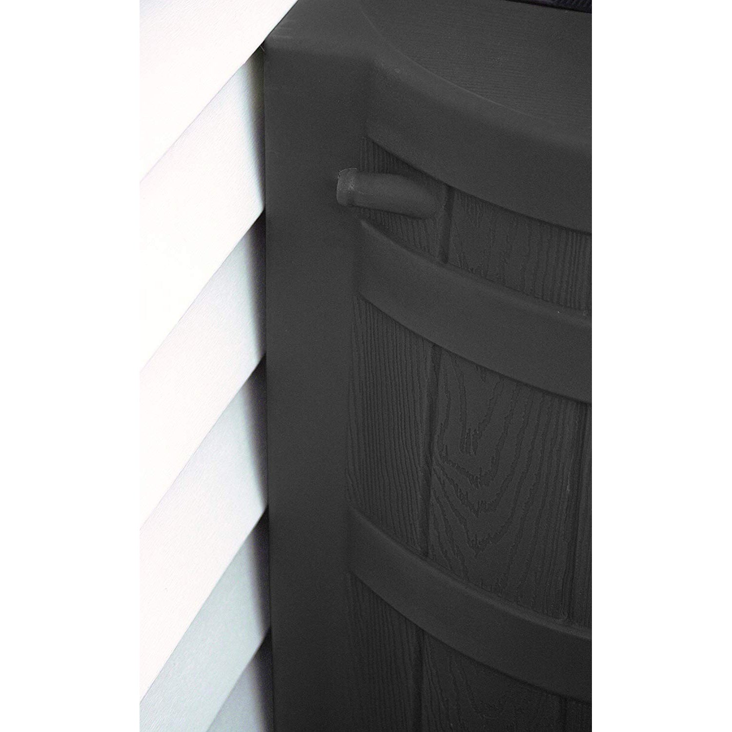 Good Ideas Rain Wizard 40 Gallon Plastic Rain Barrel Bundled with Stand, Black - VMInnovations