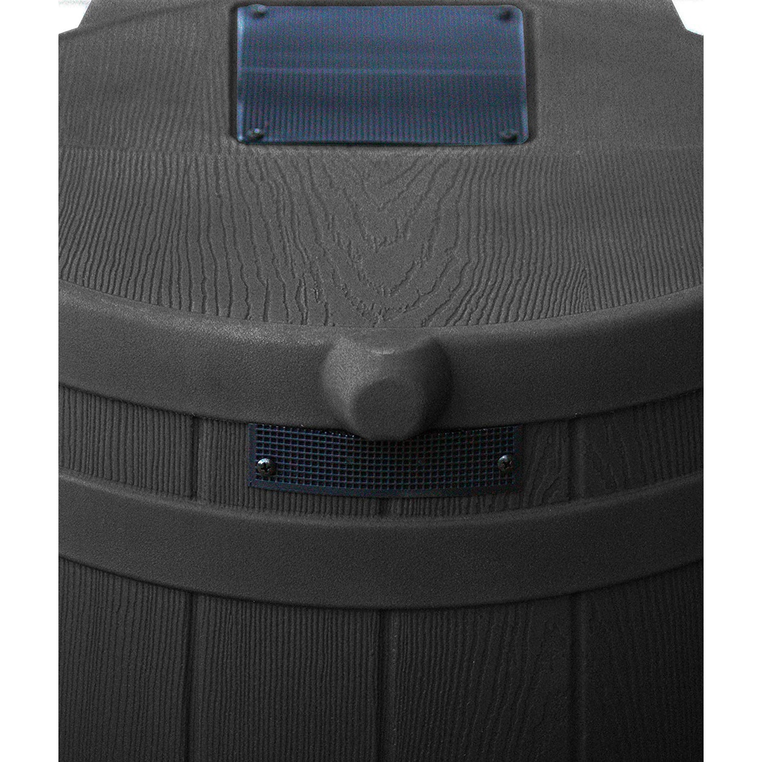 Good Ideas Rain Wizard 40 Gallon Plastic Rain Barrel Bundled with Stand, Black - VMInnovations