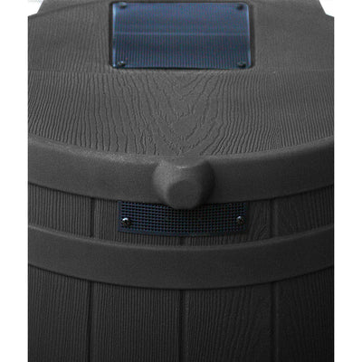 Good Ideas Rain Wizard 40 Gallon Plastic Rain Barrel Bundled with Stand, Black - VMInnovations