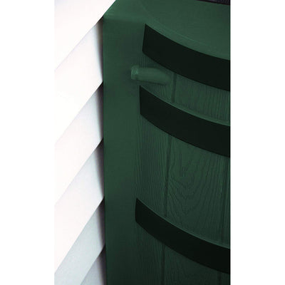 Good Ideas Rain Wizard Rain Collection Rain Barrel 40-Gal. Darkened Ribs, Green