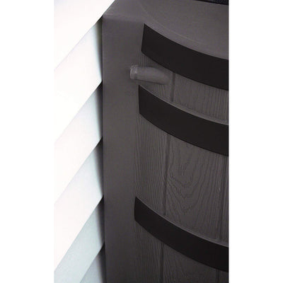 Good Ideas Rain Wizard Rain Collection Barrel 40-Gallon Darkened Ribs, Oak - VMInnovations