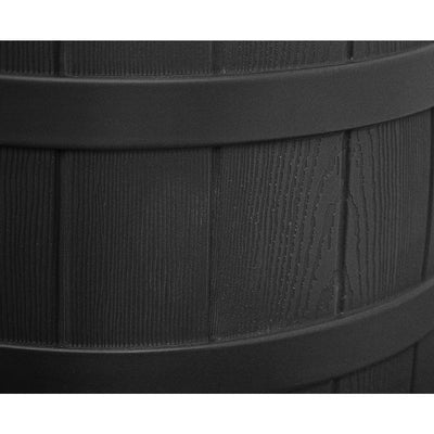 Good Ideas Rain Wizard Rain Collection Barrel 50-Gallon w/ Diverter Kit, Black - VMInnovations