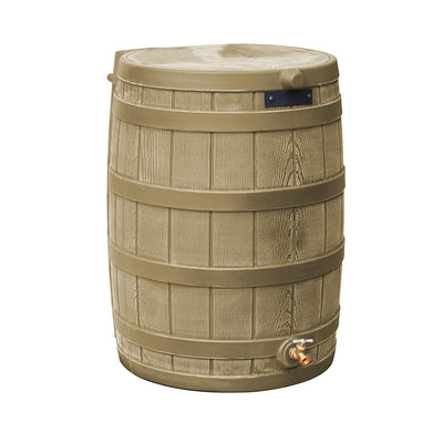 Good Ideas Rain Wizard 50 Gallon Rain Barrel Water Collector with Diverter Kit