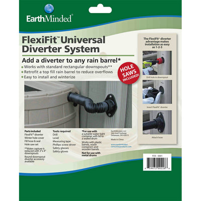 Good Ideas Rain Wizard Collection Barrel 50-Gallon w/ Diverter Kit, Terra Cotta