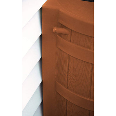 Good Ideas Rain Wizard Collection Barrel 50-Gallon w/ Diverter Kit, Terra Cotta