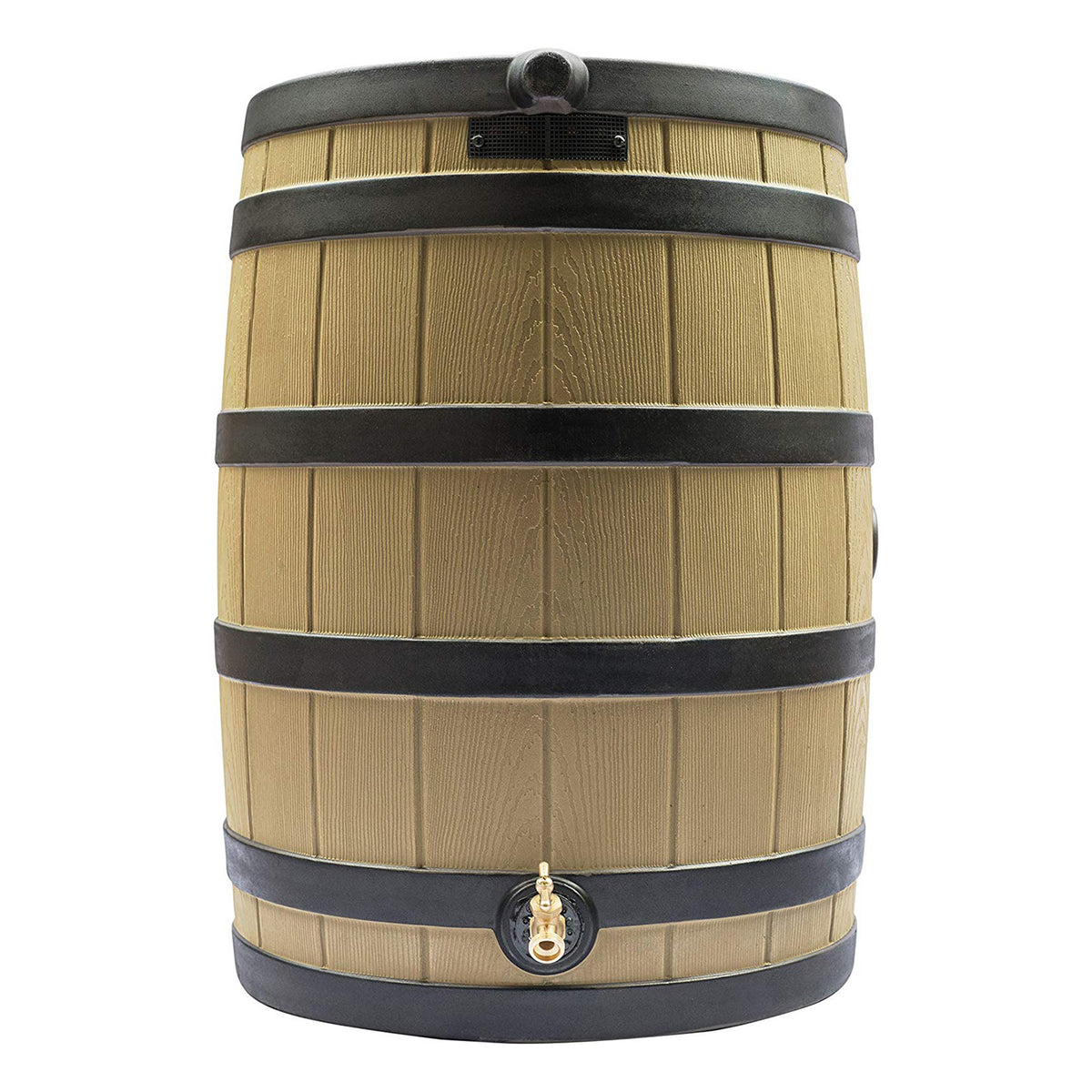 Good Ideas Rain Wizard Rain Collection Barrel 40-Gal Darkened Ribs, Khaki (Used)