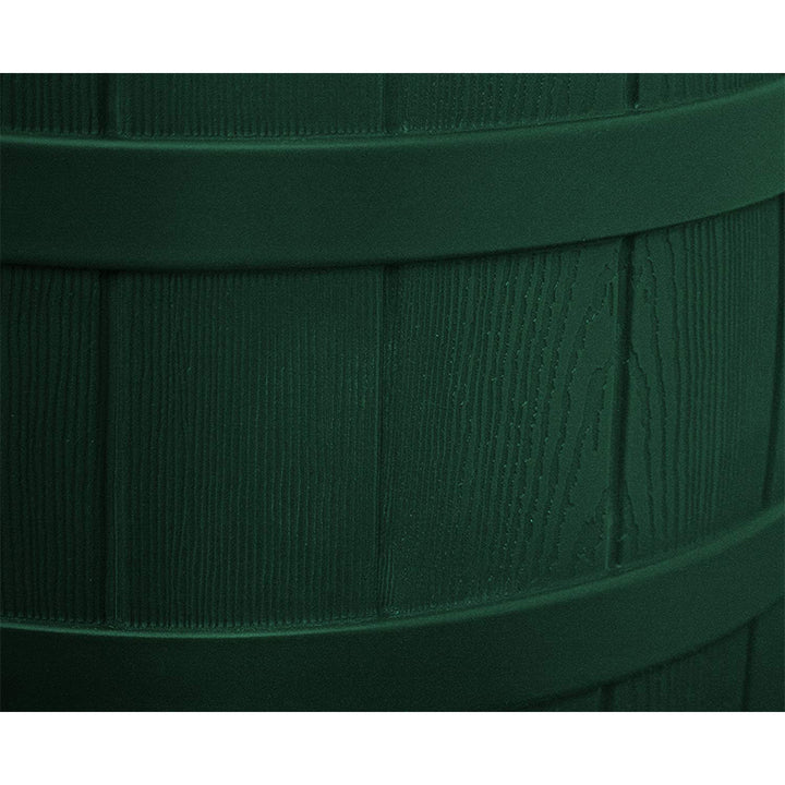 Good Ideas Rain Wizard Water Storage 50 Gal Capacity Collection Barrel, Green