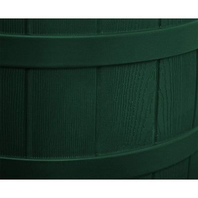Good Ideas Rain Wizard 50 Gallon Plastic Rain Barrel, Green with 50' Soaker Hose