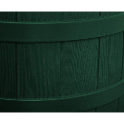 Good Ideas Rain Wizard Water Storage 50 Gal Capacity Collection Barrel, Green