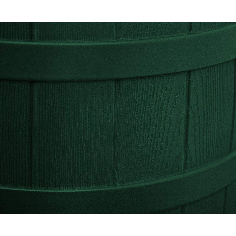 Good Ideas Rain Wizard Water Storage 50 Gal Capacity Collection Barrel, Green