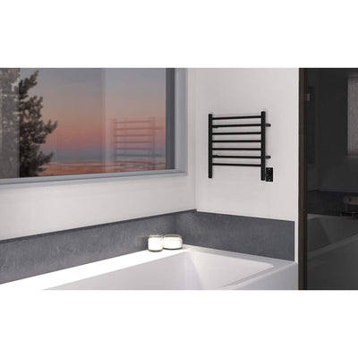 Amba RWHS-SMB Radiant Small 7 Bar Plug In Bathroom Towel Warmer, Matte Black