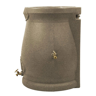 Good Ideas Rain Wizard 50 Gallon Plastic Rain Barrel Urn, Sandstone (4 Pack)
