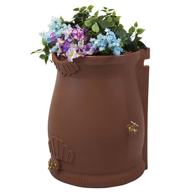 Good Ideas 50 Gallon Rain Water Saver Wizard Barrel Urn, Terra Cotta (Open Box) - VMInnovations