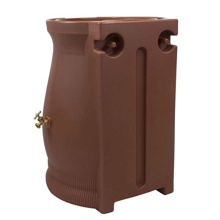 Good Ideas 50 Gallon Rain Water Saver Wizard Barrel Urn, Terra Cotta (Open Box)