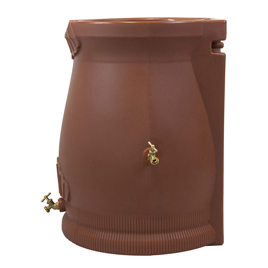 Good Ideas 50 Gallon Rain Water Saver Wizard Barrel Urn, Terra Cotta (Open Box)