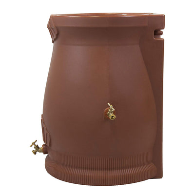 Good Ideas 50 Gallon Rain Water Saver Wizard Barrel Urn, Terra Cotta (Open Box) - VMInnovations