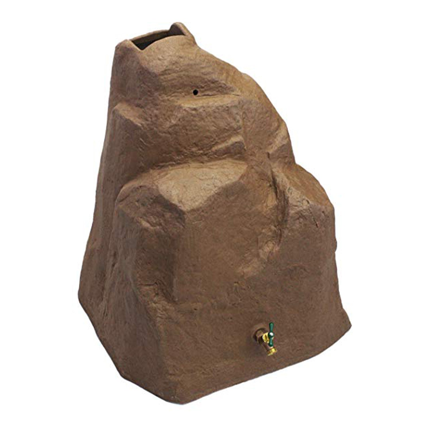 Good Ideas Rain Wizard 42 Gallon Rain Barrel Rock w/ Brass Spout, Red Brick