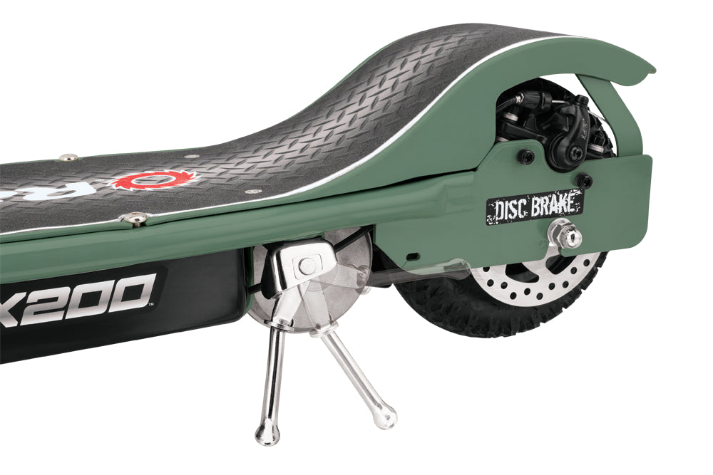 Razor RX200 Electric Off Road Kids Scooter, Rear Wheel Drive, Disc Brakes, Green