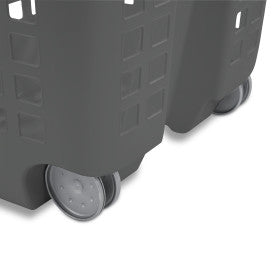 Sterilite Ultra Wheeled Laundry Basket, 1.7 Bushel with Handles, Grey, 4 Pack