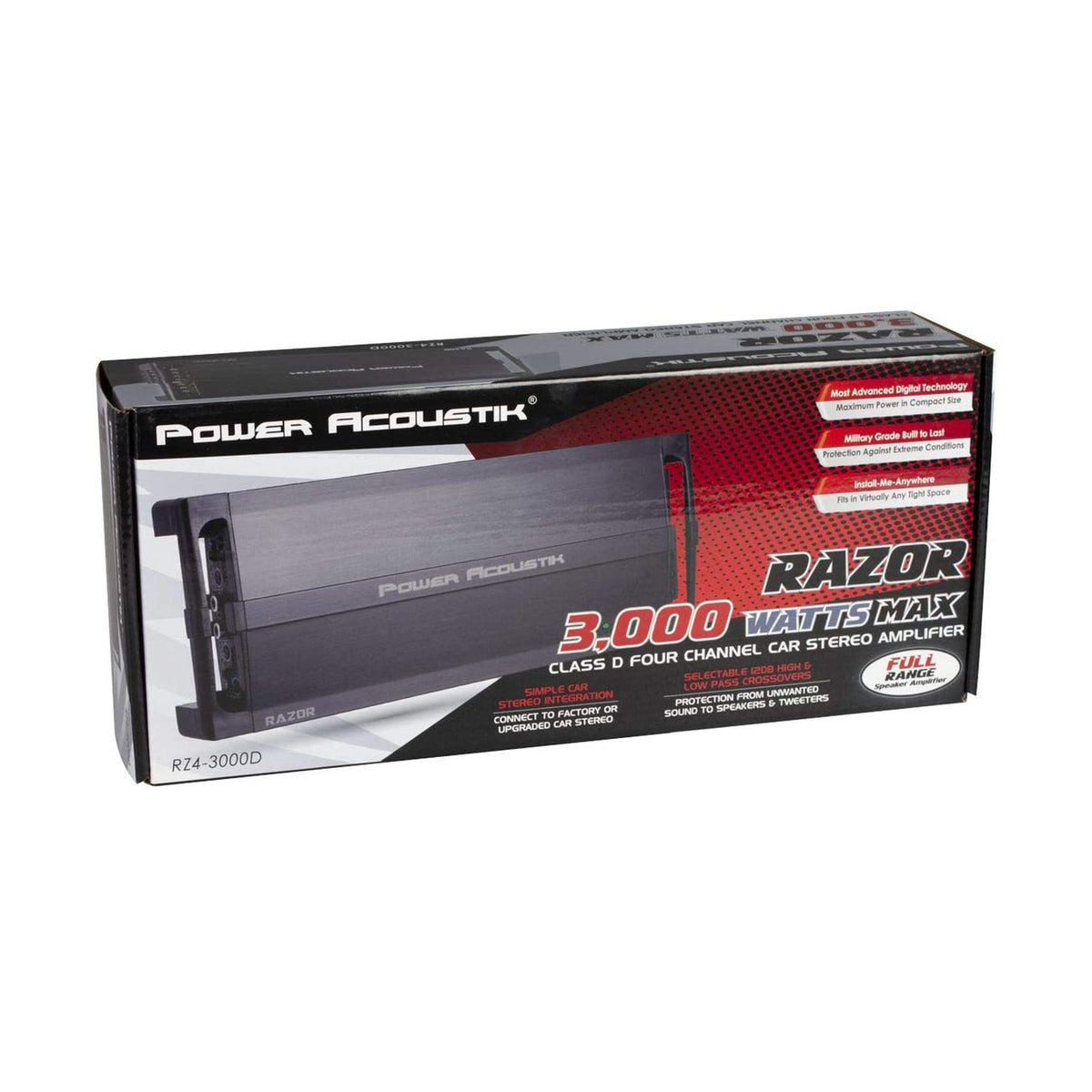 Power Acoustik Max Razor Series Monoblock 4 Channel Amplifier (Open Box)