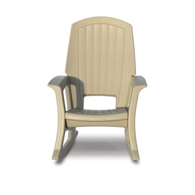 Semco Plastics SEMS Recycled Plastic Resin Patio Rocking Chair, Sand (Open Box) - VMInnovations