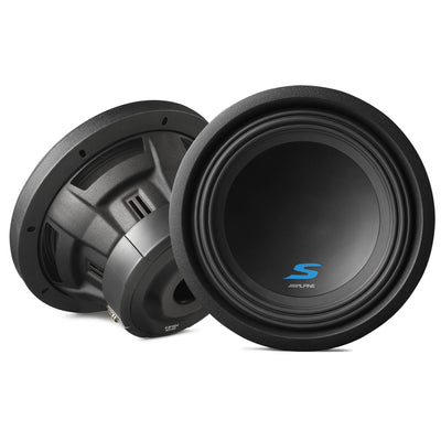 Alpine S-Series 10 Inch 1800 Watt Max 2 Ohm DVC Car Audio Subwoofer (Open Box)