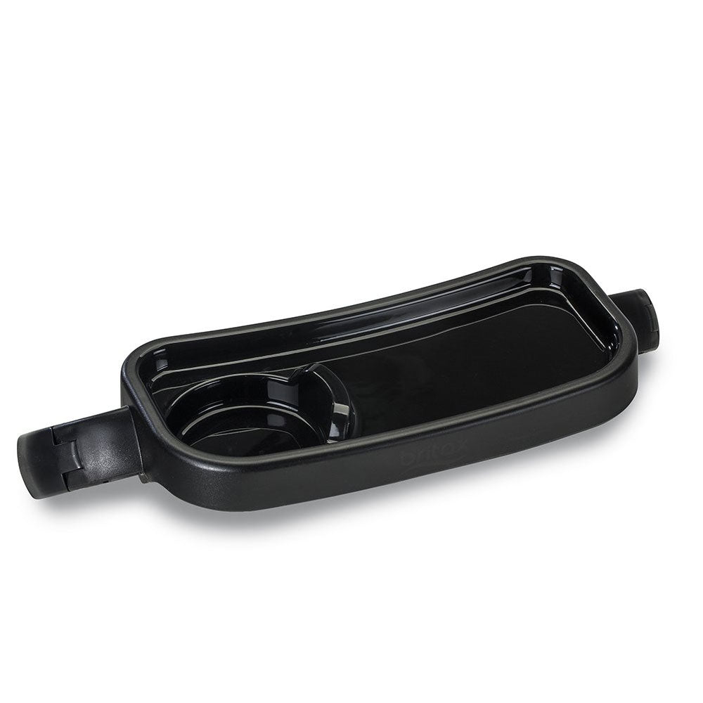 Britax Navy Folding Travel Canopy Baby Stroller with Black Snack Tray Accessory