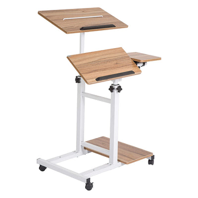 SDADI 3-in-1 Wheeled Mobile Home Office Standing Desk, Black (Used) - VMInnovations