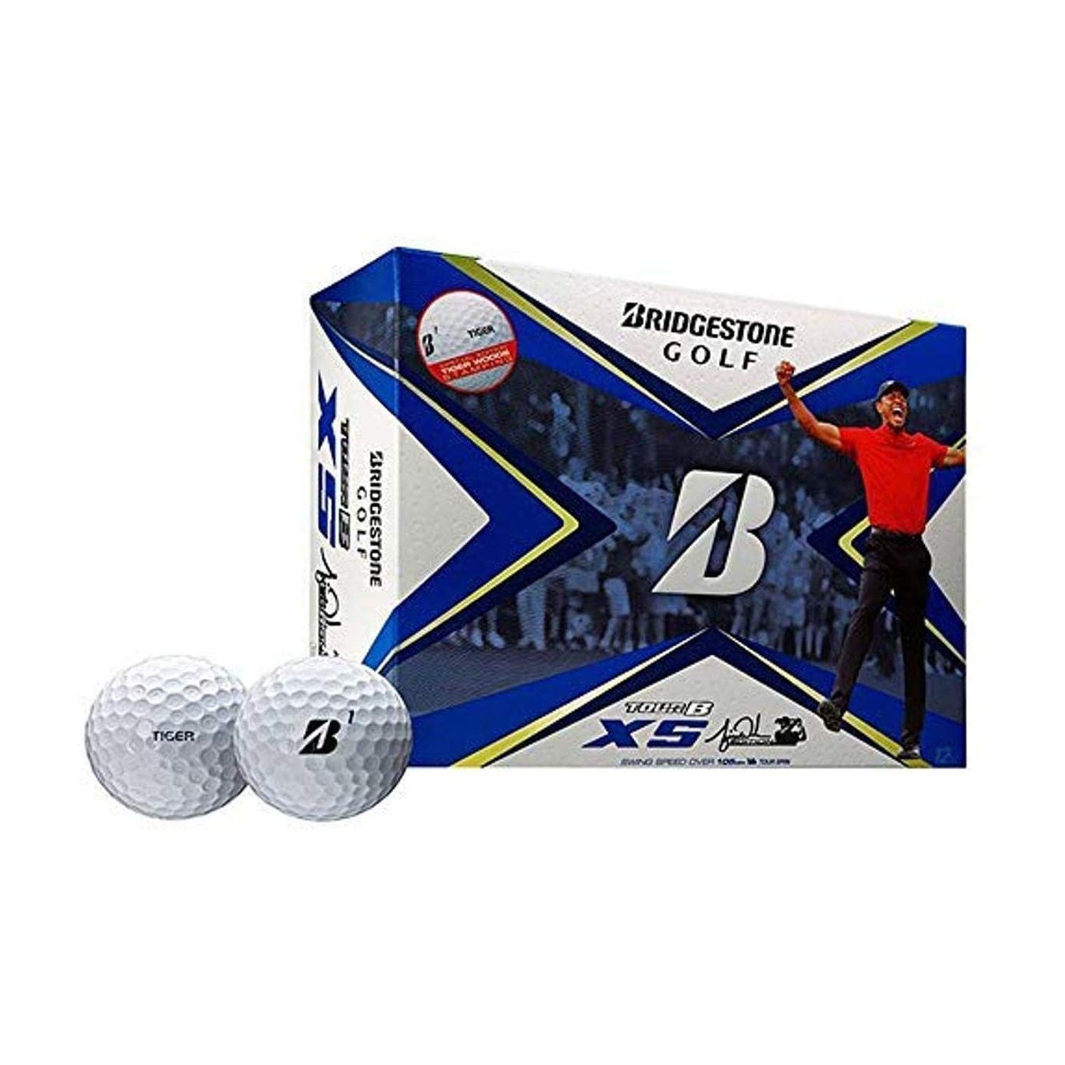 Bridgestone Tour B XS Model Soft Feel Distance Balls, Yellow, 1 Dozen (Open Box)