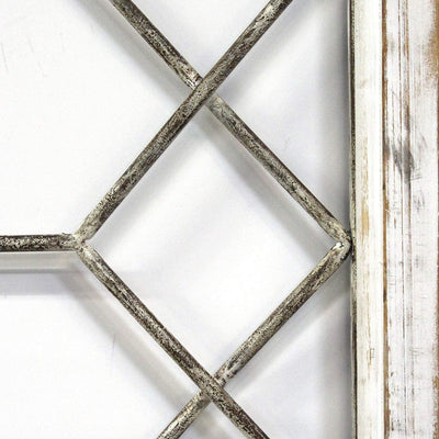 Stratton Home Rustic Farmhouse Distressed Window Panel Wall Decor, White (Used)