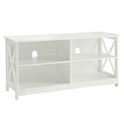 Convenience Concepts Oxford 46 Inch TV Stand with Open Storage, White (Damaged)