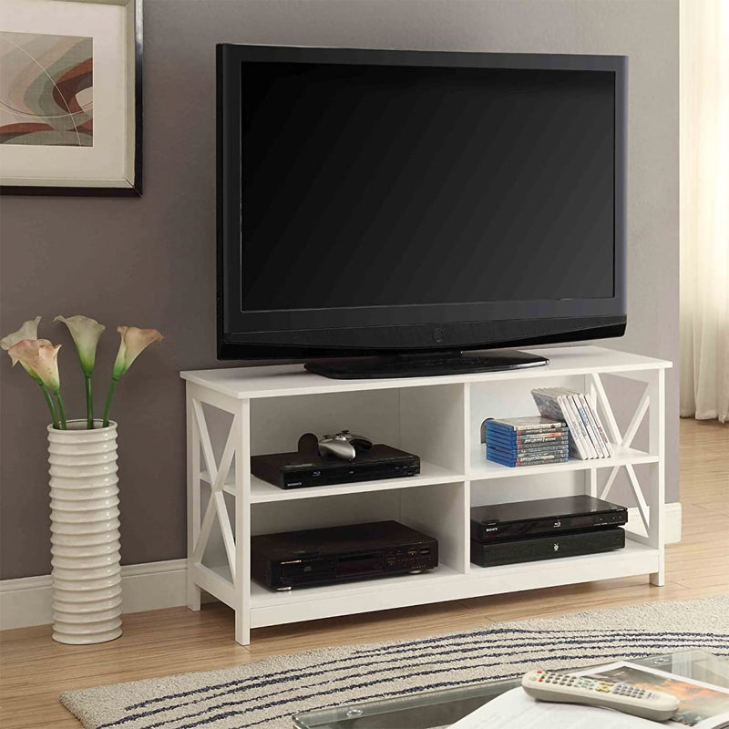 Convenience Concepts Oxford 46 Inch TV Stand with Open Storage, White (Damaged)