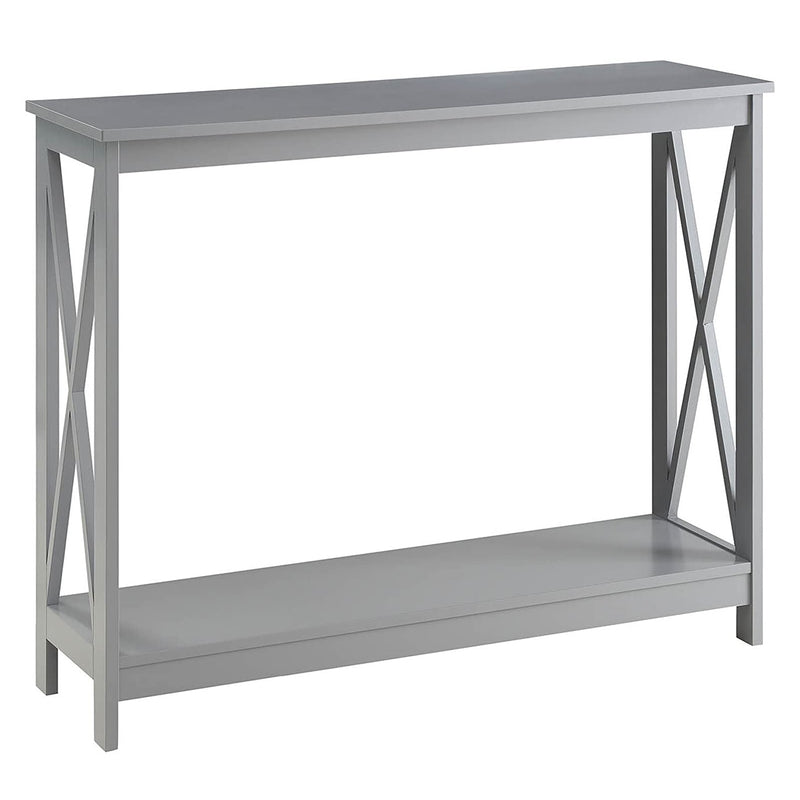 Convenience Concepts Oxford Table with 1 Open Bottom Shelf, Gray Finish (Used)