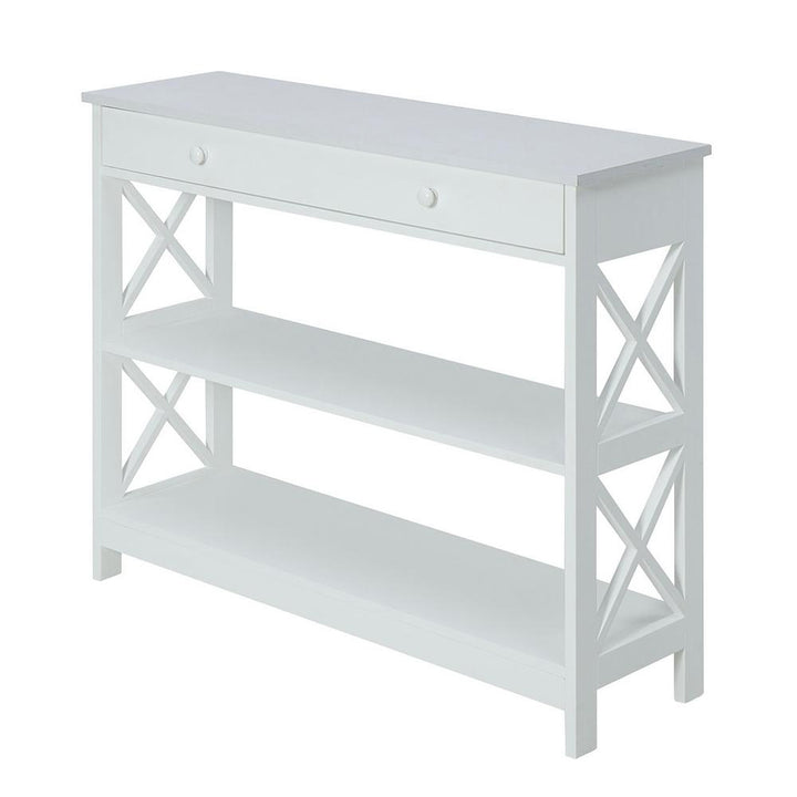 Convenience Concepts Oxford 1 Drawer Console Table, White (Open Box) - VMInnovations