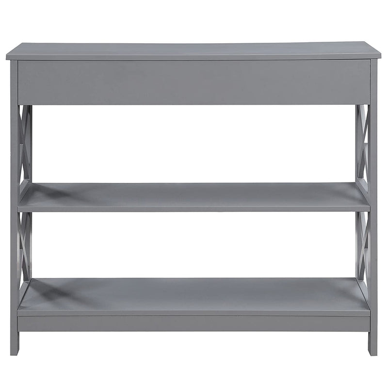 Convenience Concepts Oxford 1 Drawer Console Table, Gray (For Parts)