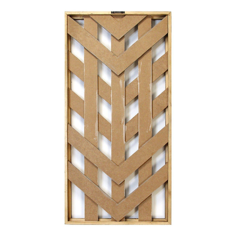 Stratton Home Decor Boho Art Framed Geometric Wood Wall Accent Panel Decoration