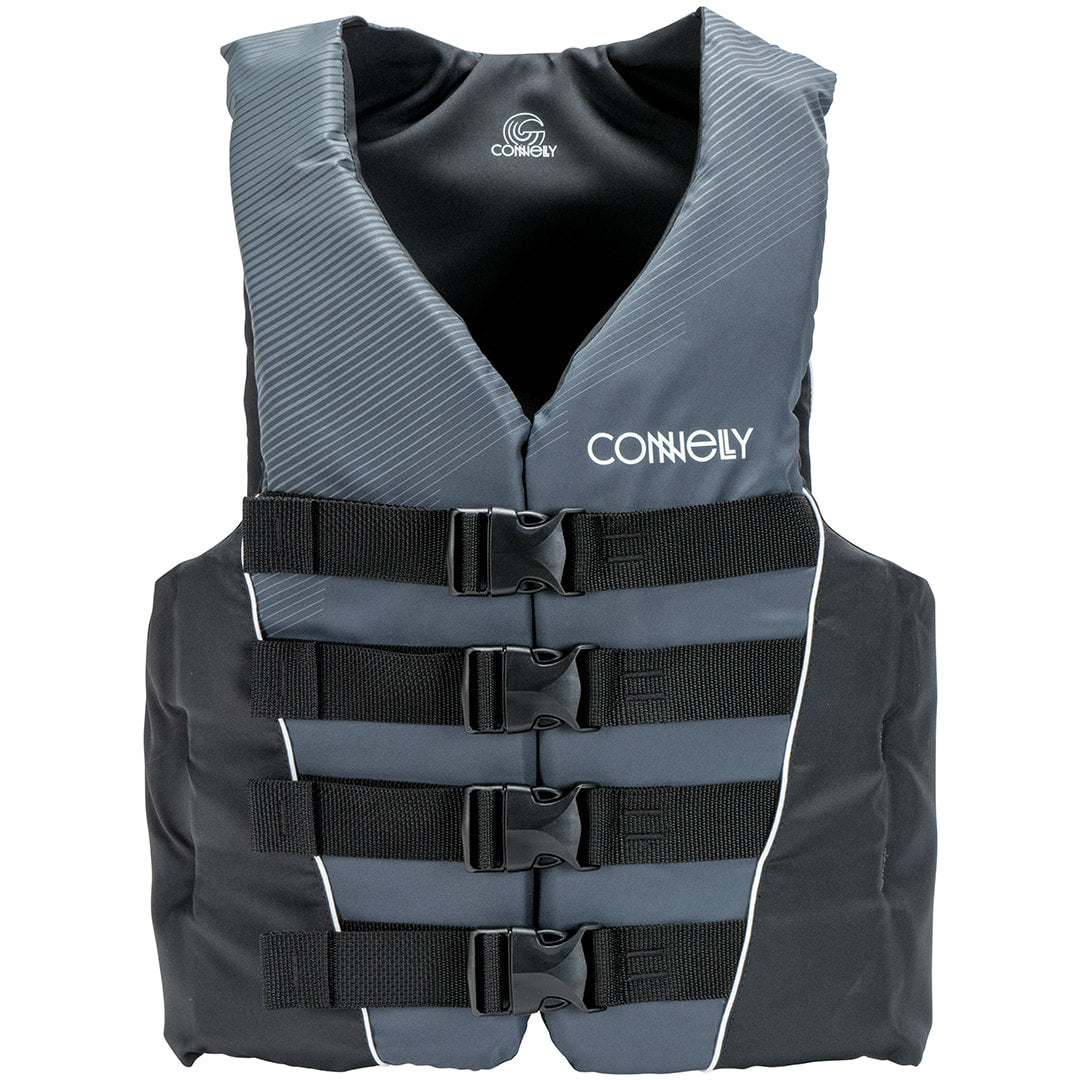 Connelly Mens Sm Tunnel 4-Belt Nylon Life Vest Safety Jacket, Gray & Black(Used) - VMInnovations