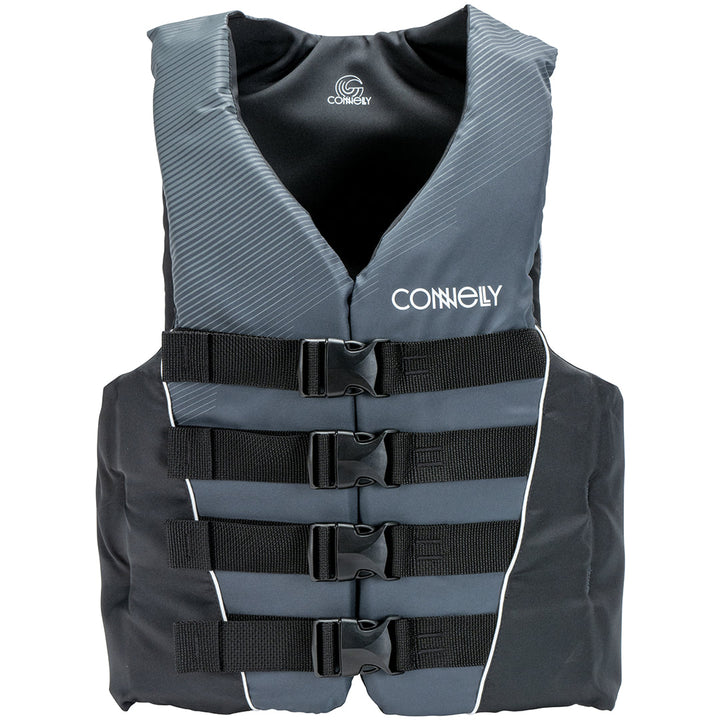 Connelly Mens Sm Tunnel 4-Belt Nylon Life Vest Safety Jacket, Gray & Black(Used) - VMInnovations