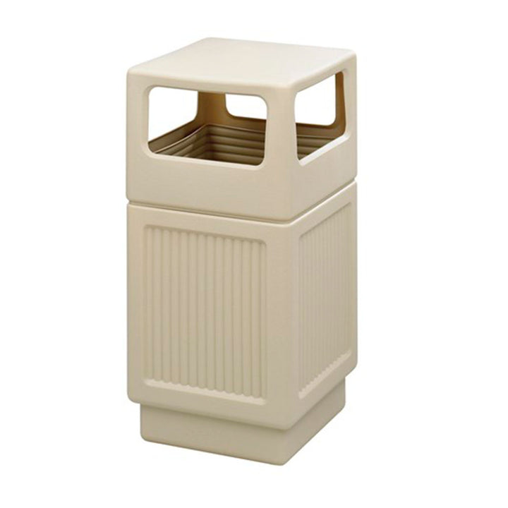 Safco Canmeleon Outdoor and Indoor Recessed Panel Trash Can, 38 Gallon Capacity